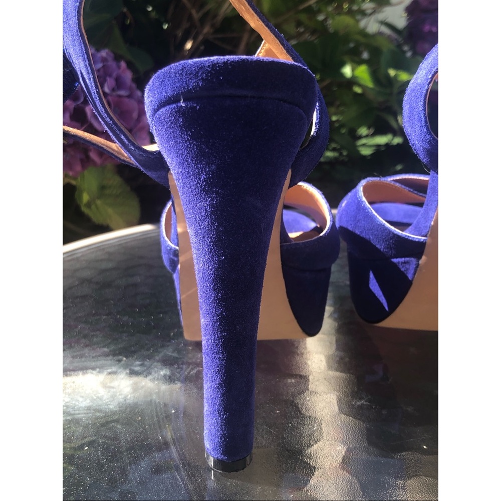 Steve Madden P GEE GEE Royal Blue Suede Platforms - Picture 9 of 13